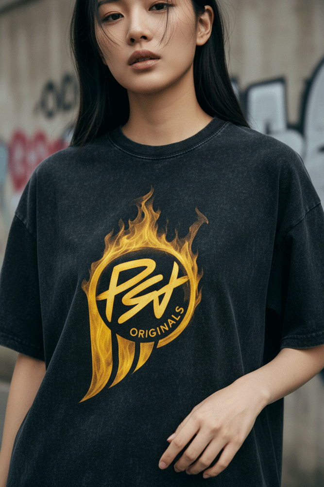 Born to Burn Oversize Acid Wash